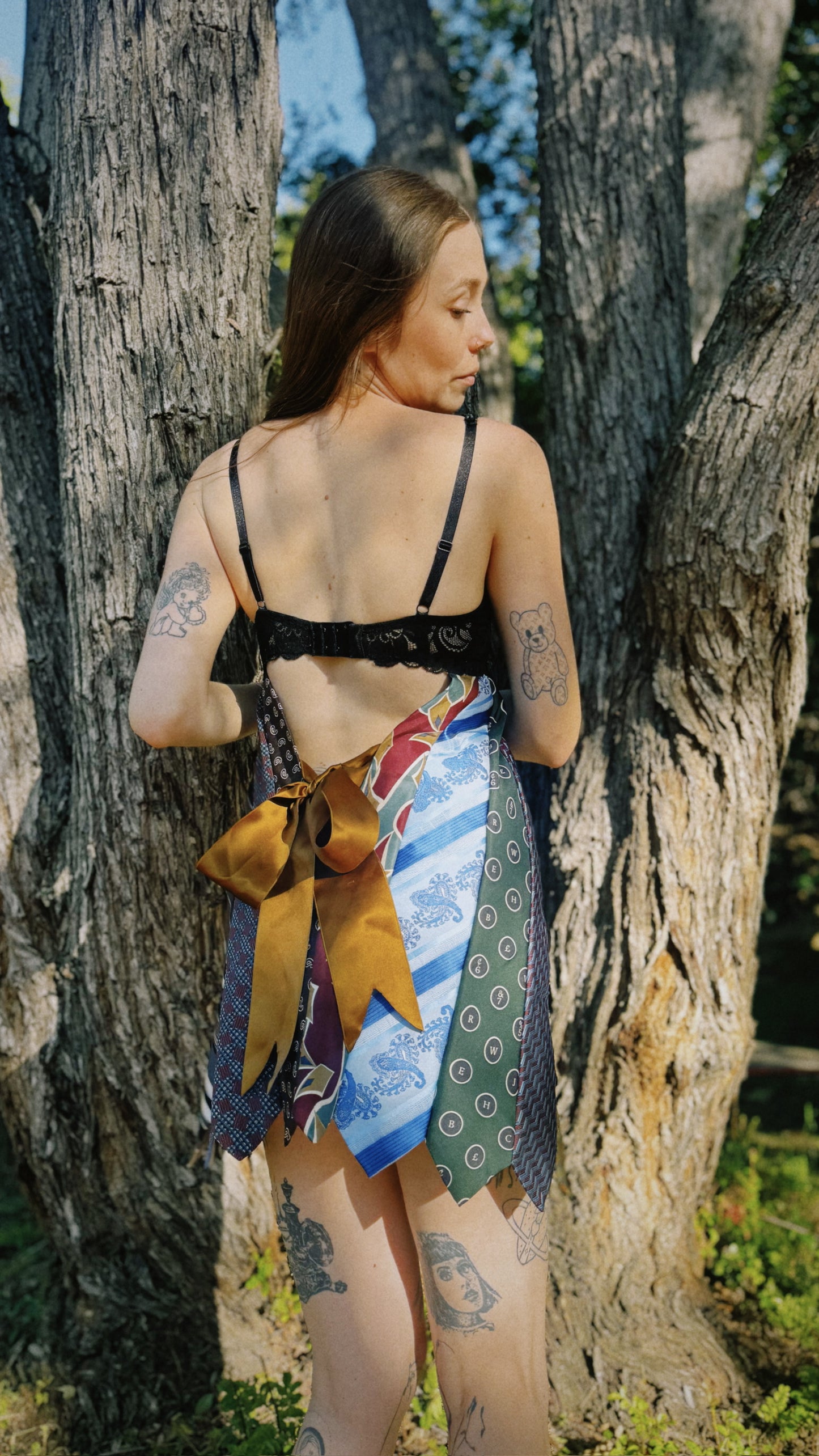 Silk Tie Bra Dress