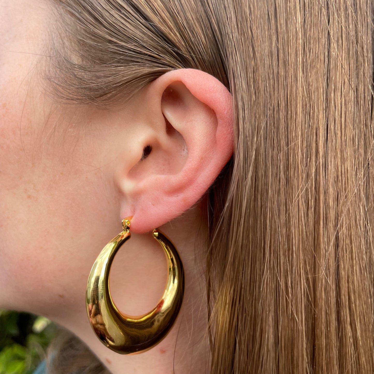 Earrings - Banana Hoops