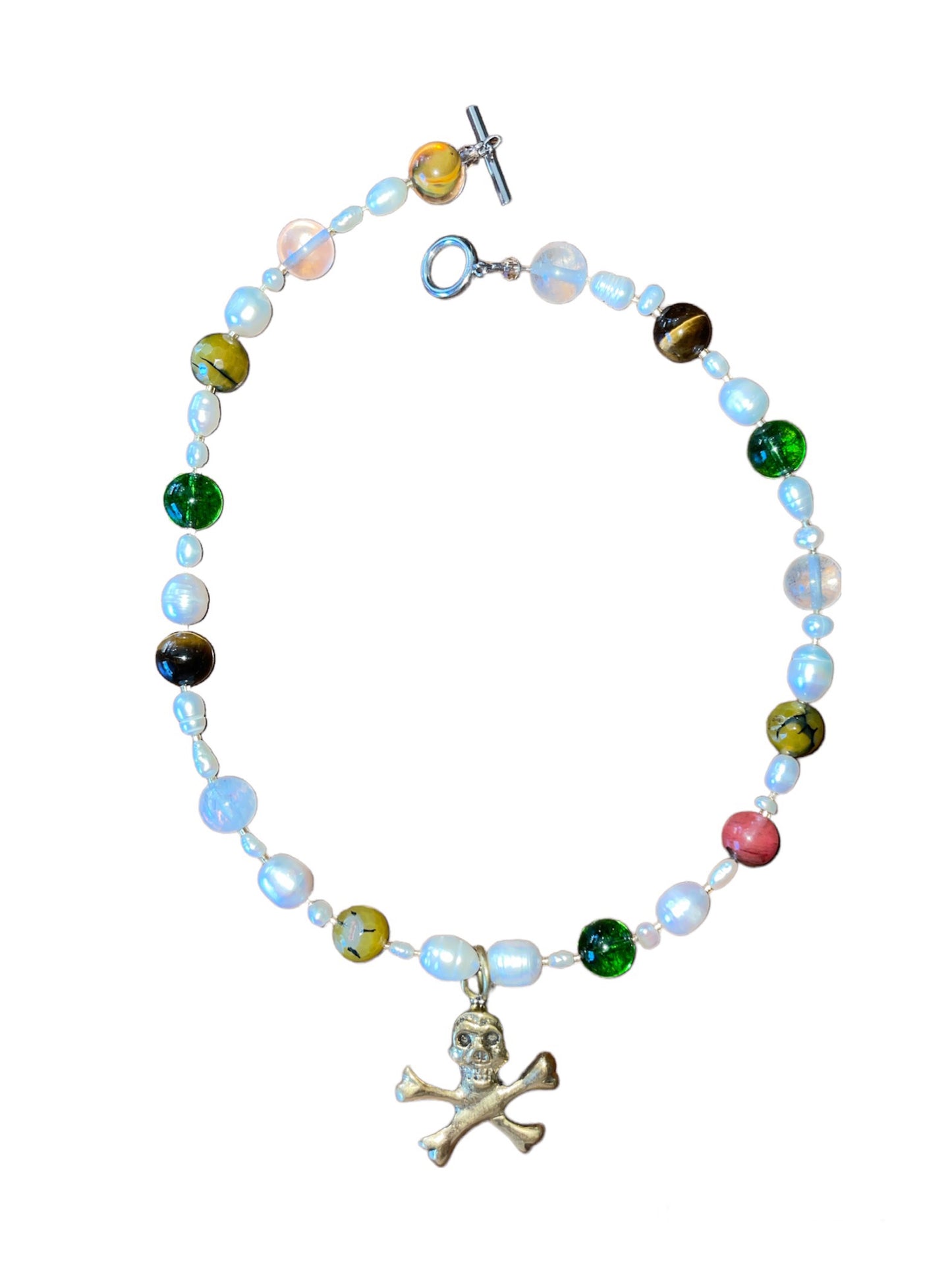 Necklace - Skull + Crossbones