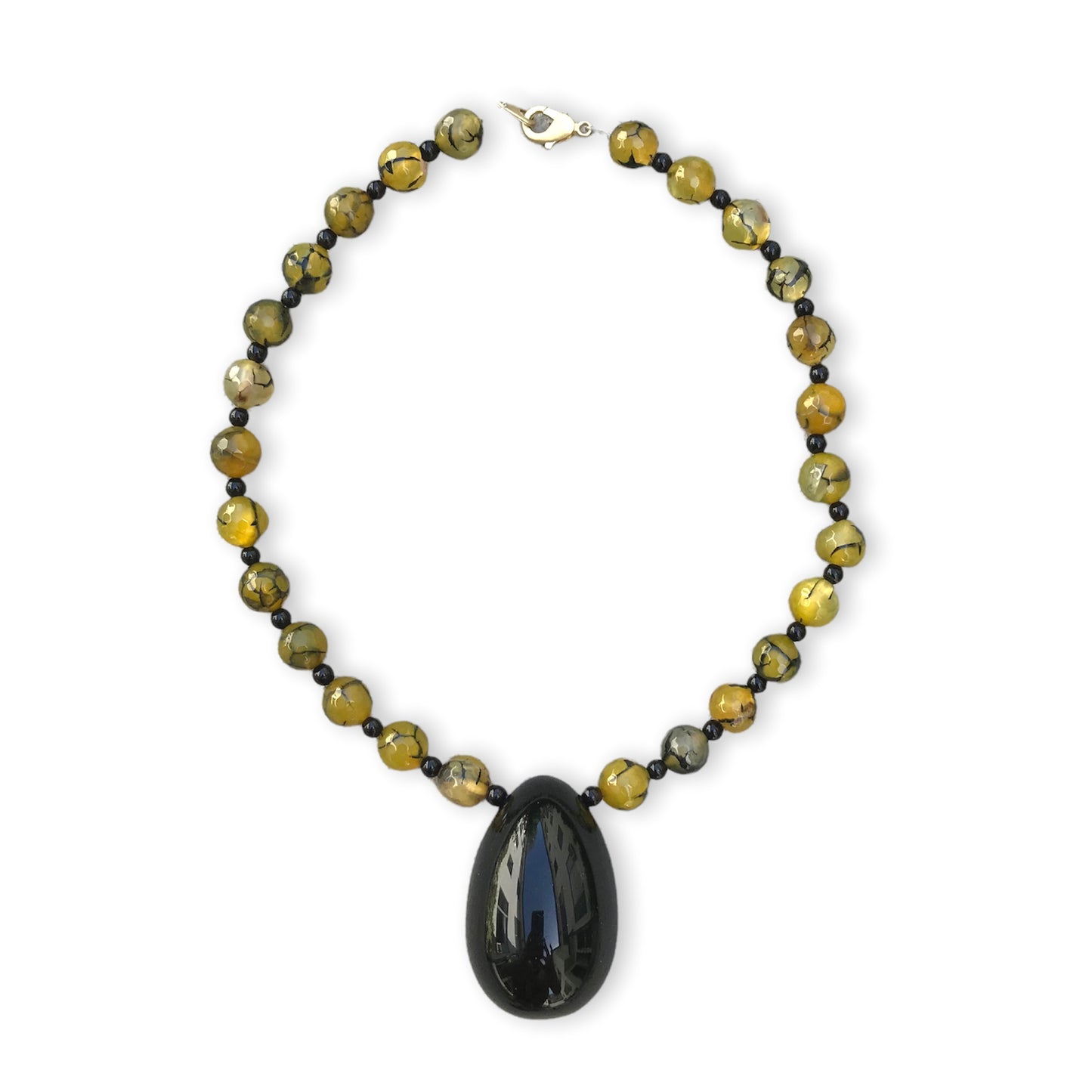 Necklace - Dragon’s Vein + Obsidian