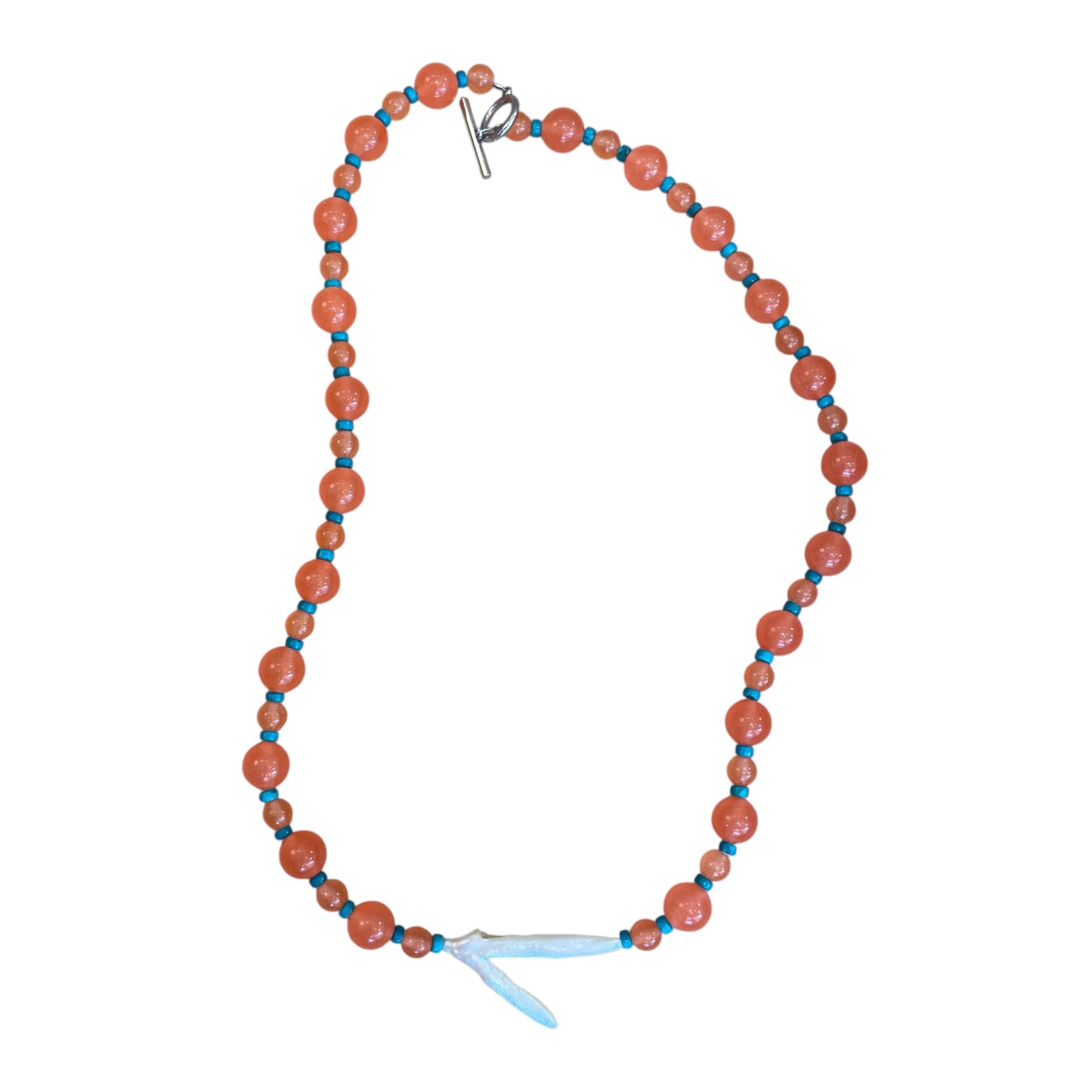Necklace - Orange Branch Pearl