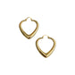 Earrings - Heart Hoops