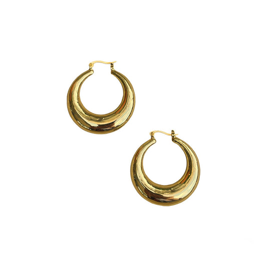 Earrings - Banana Hoops