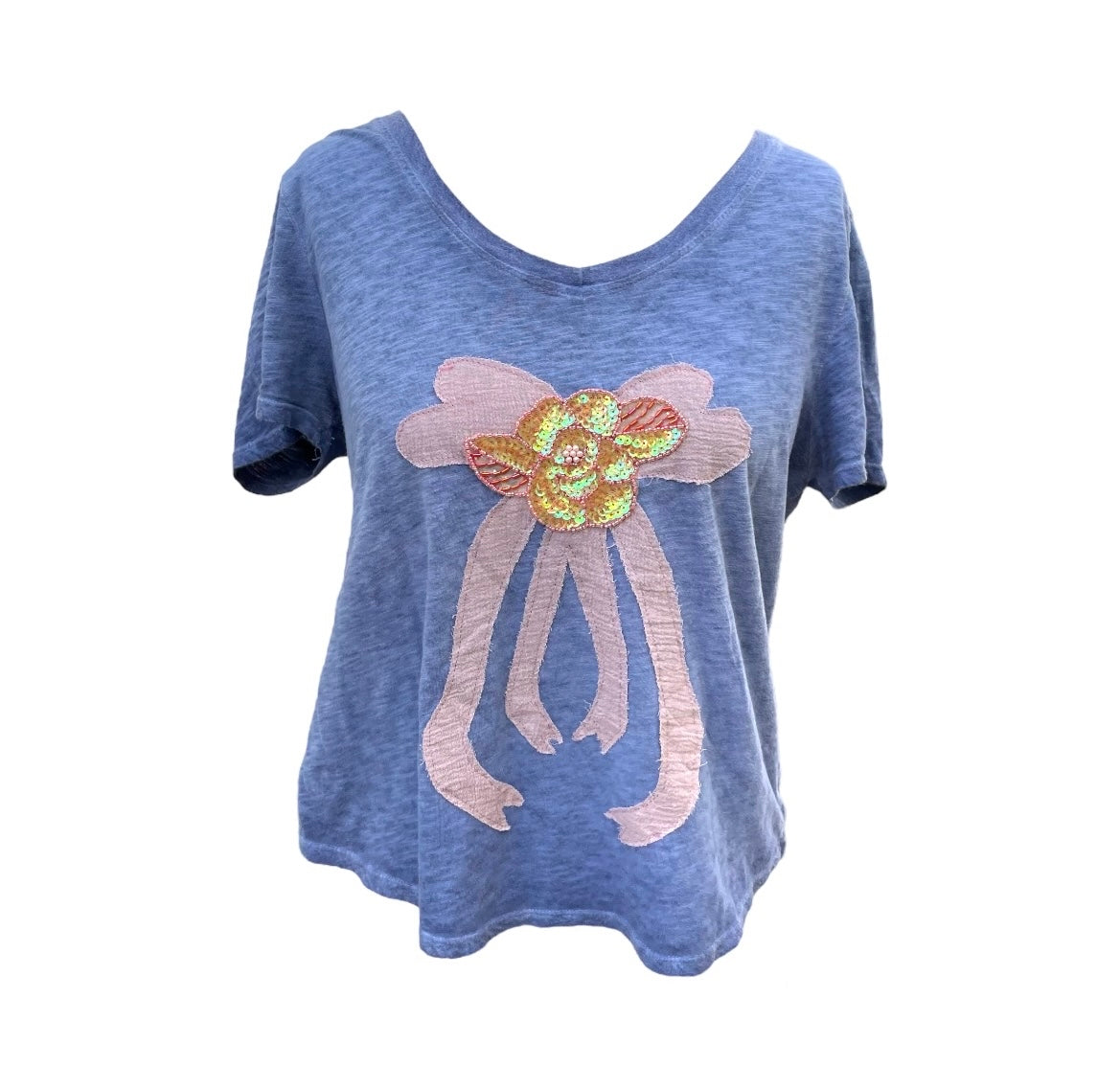 T-Shirt - Blue Bow