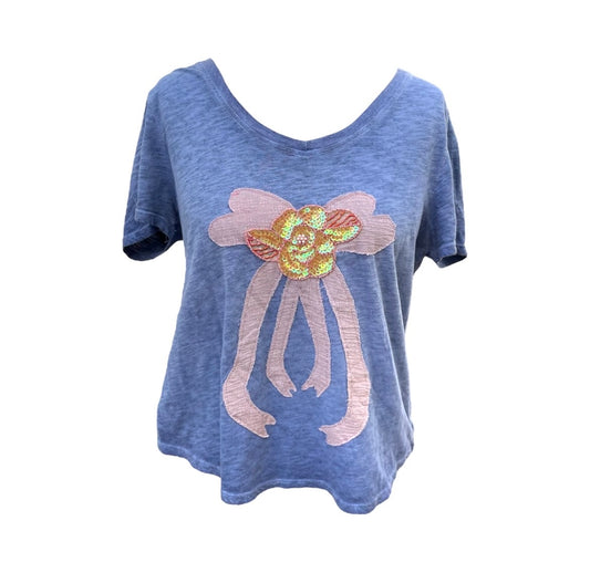 T-Shirt - Blue Bow