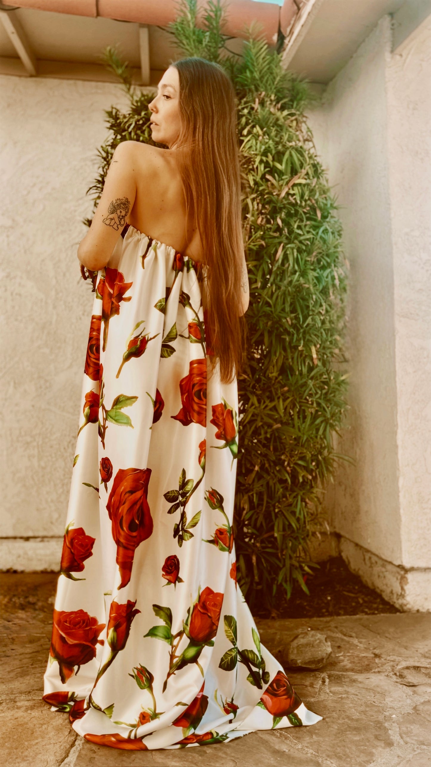 White Rose Maxi Dress