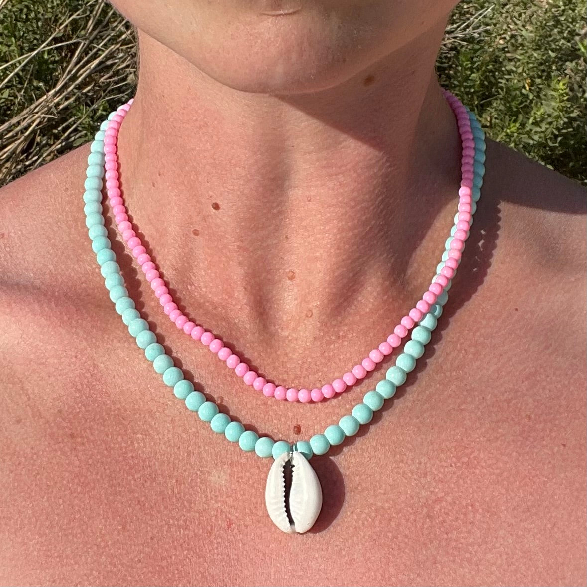 Necklace - Turquoise Cowrie