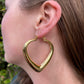 Earrings - Heart Hoops