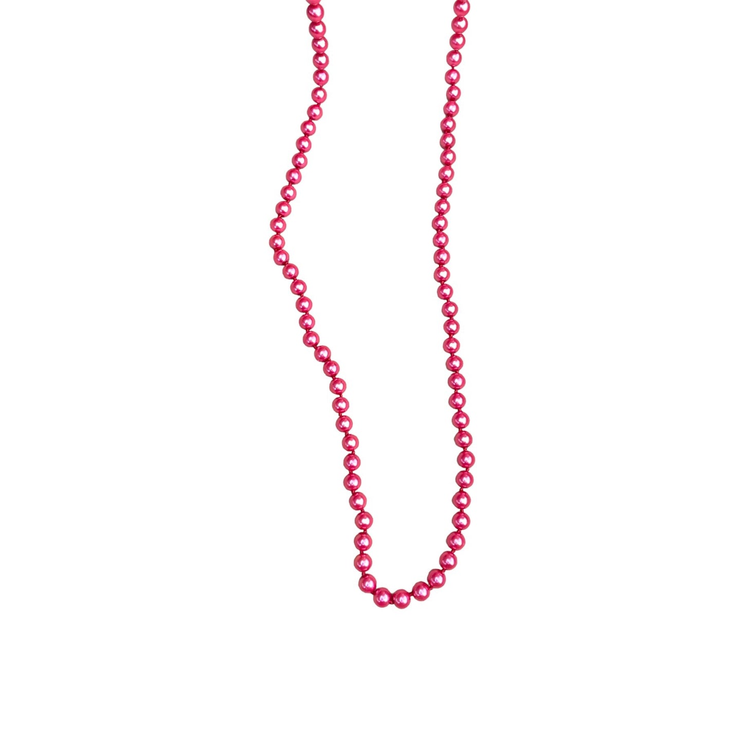 Necklace - Extra Long Pink Pearl Strand