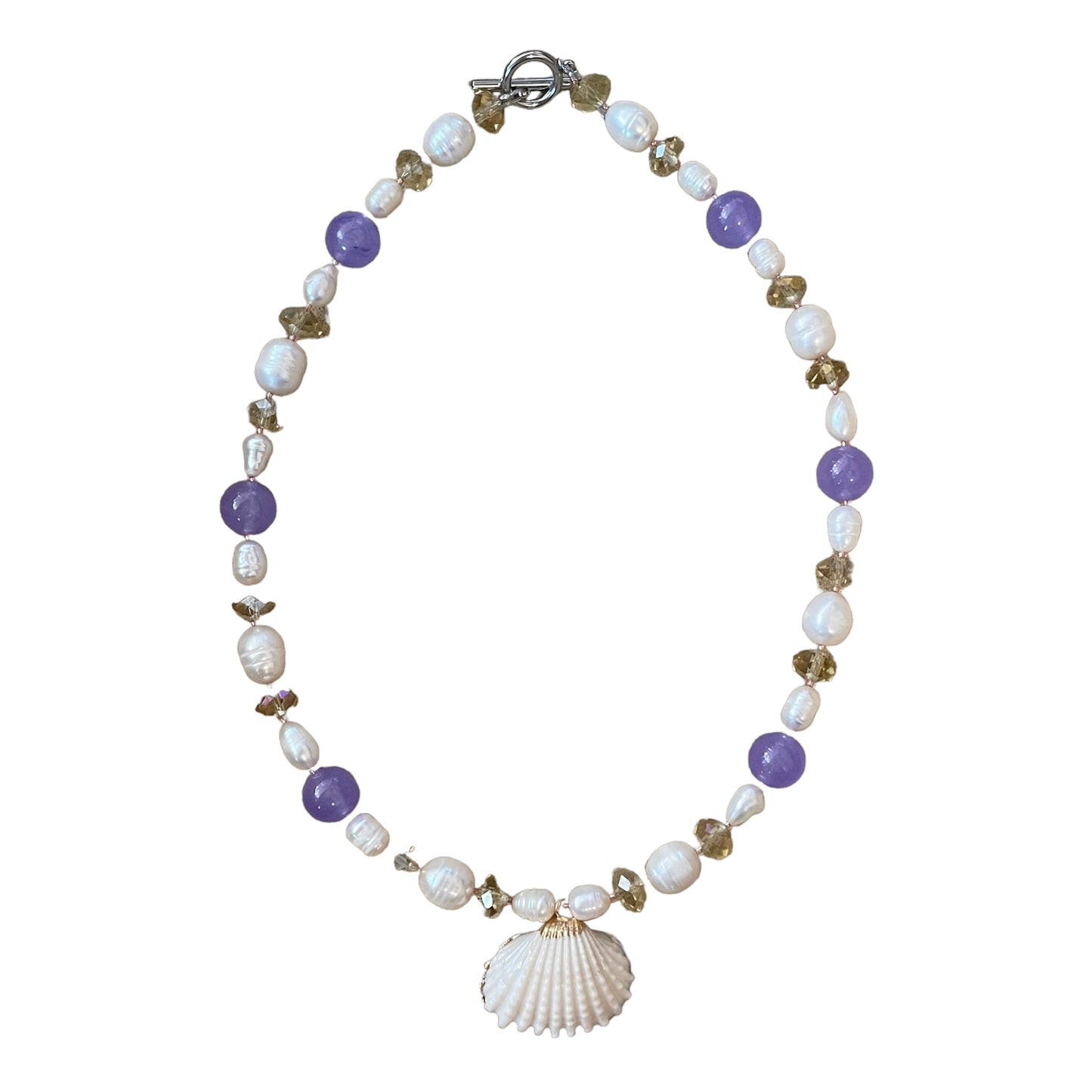 Necklace - Lavender Seashell